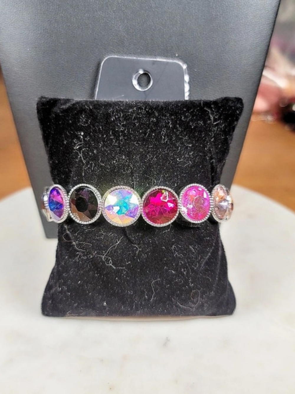 Paparazzi Radiant on Repeat - Rainbow Multi Bracelet Silver Multicolor